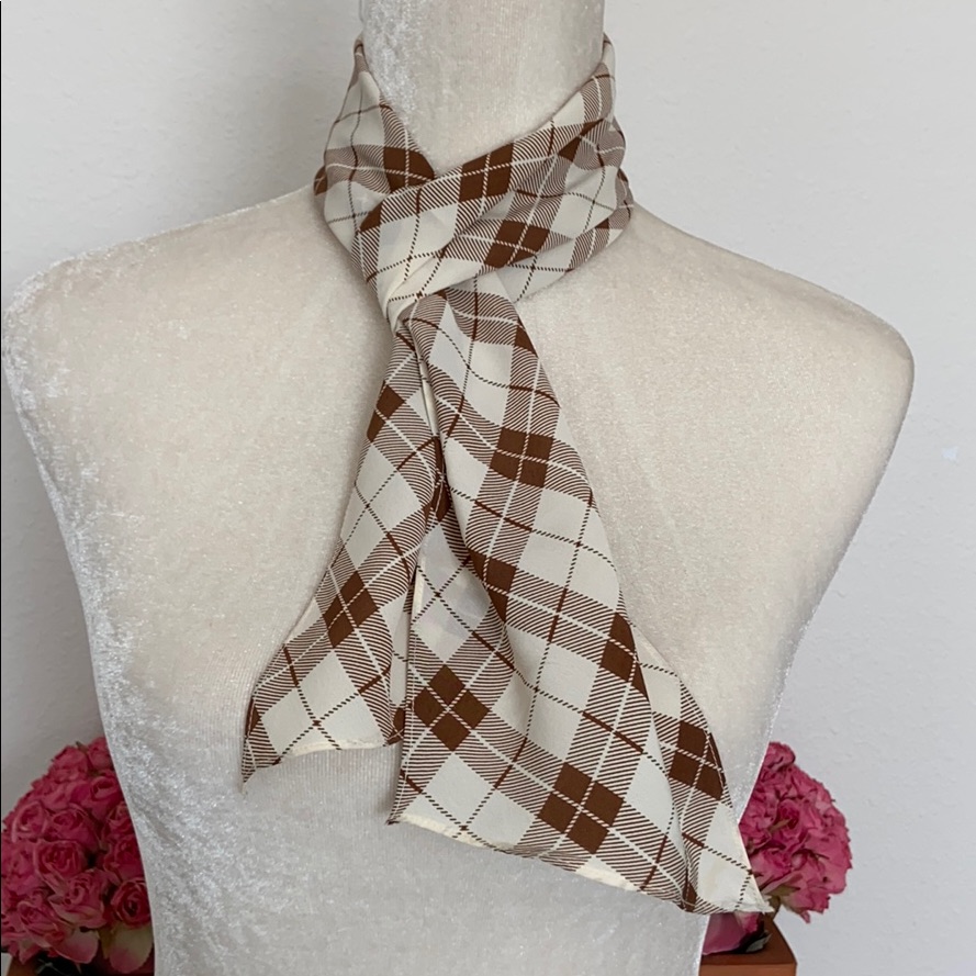Checked Silk Sash